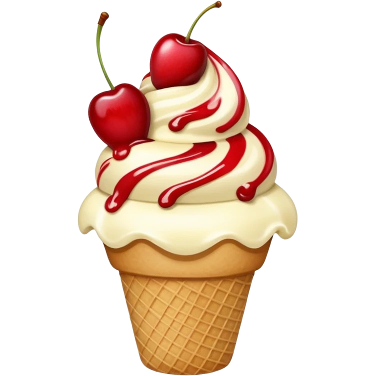 ice cream with cherry on top emoji