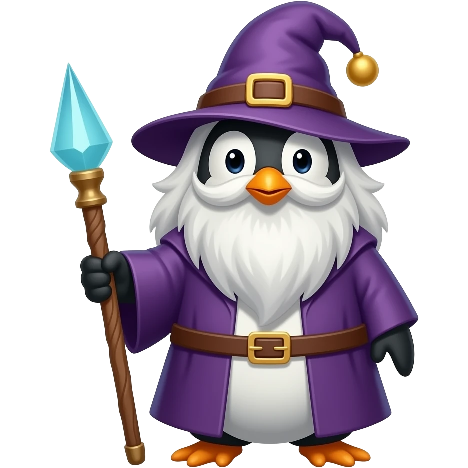 Penguin Wizard emoji