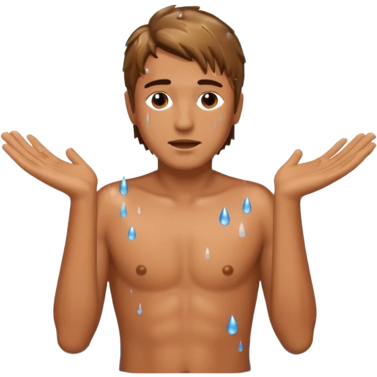 man in shower naked emoji