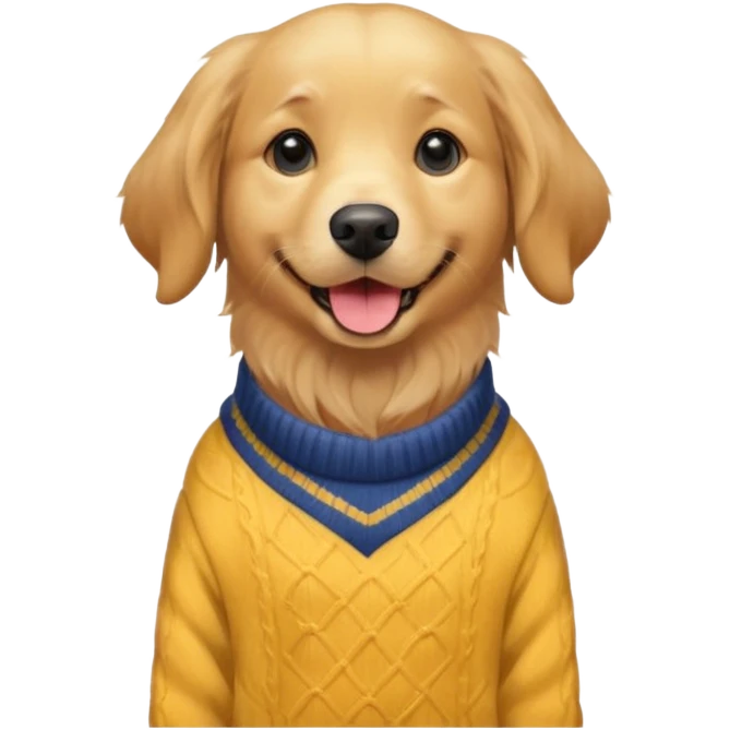 a preppy dog emoji