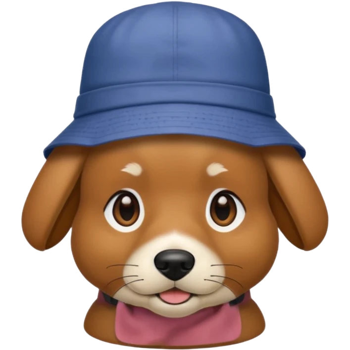 bucket hat dog emoji