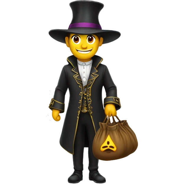 magicien avec sac à dos emoji