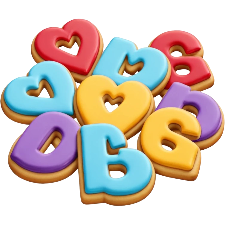 letter cookies emoji
