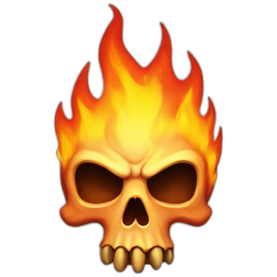fire skull emoji