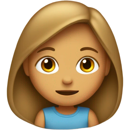 Tiny tan girl in a pocket emoji