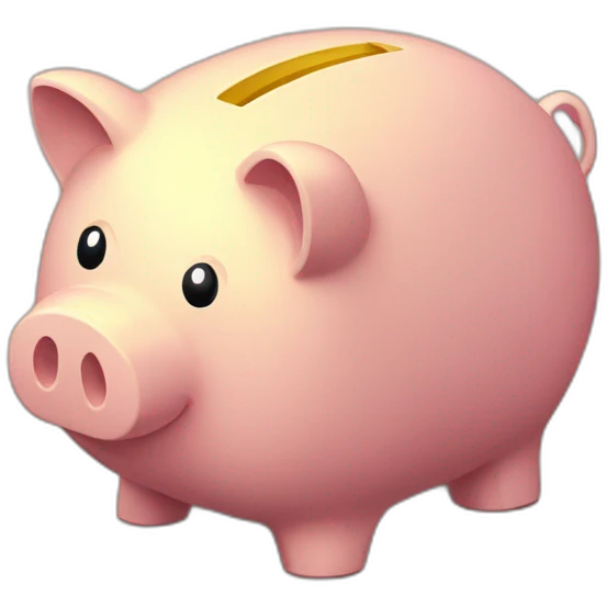 isometric-toon-goldened-piggy-bank emoji