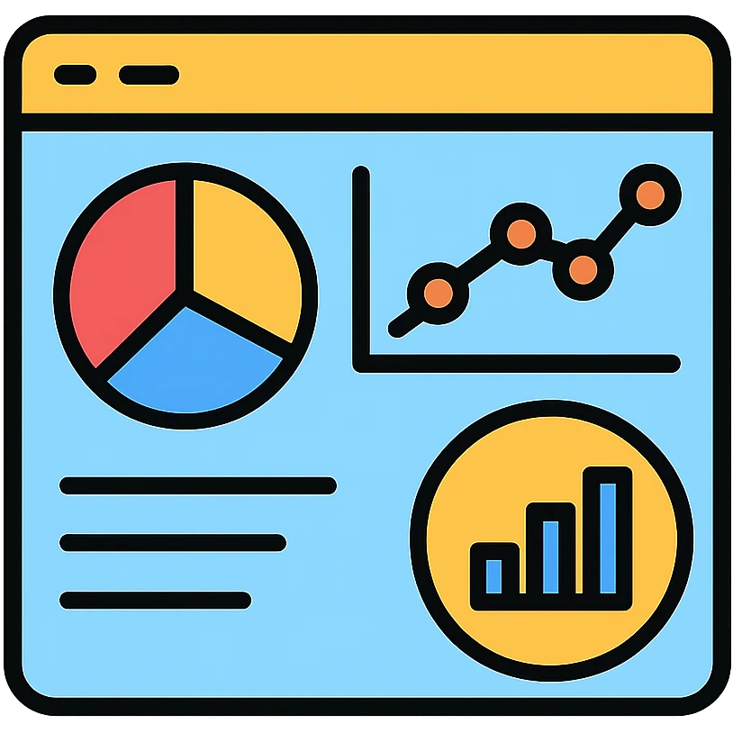 data observation dashboard with statistics emoji