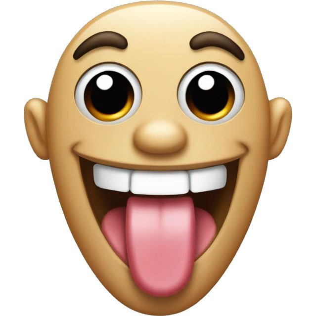 Tongue out saying lawl emoji