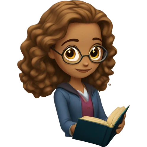 Hermione read a book emoji