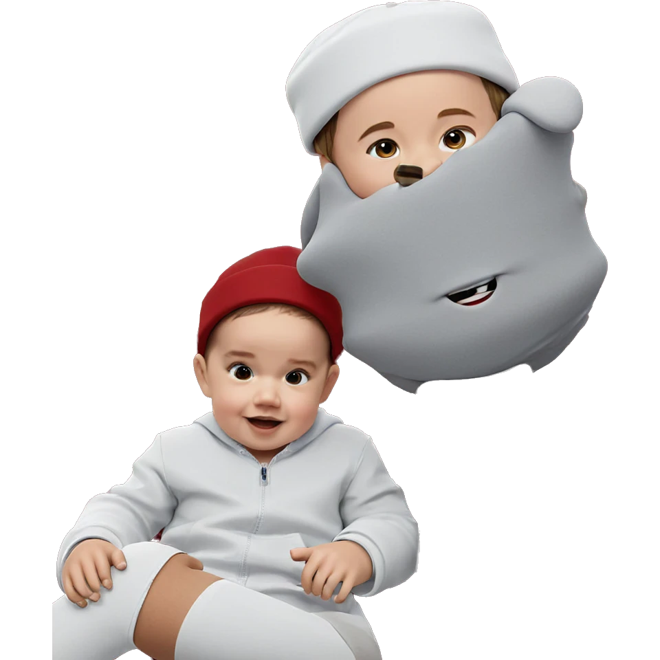 boys on a throne wearing hats emoji
