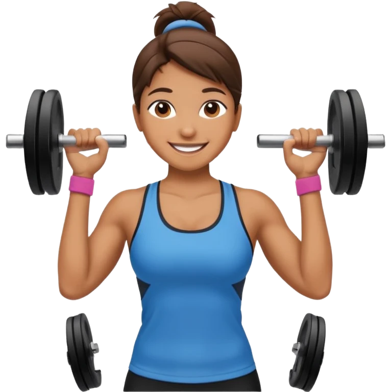 the personal trainer teaching students at the gym emoji
