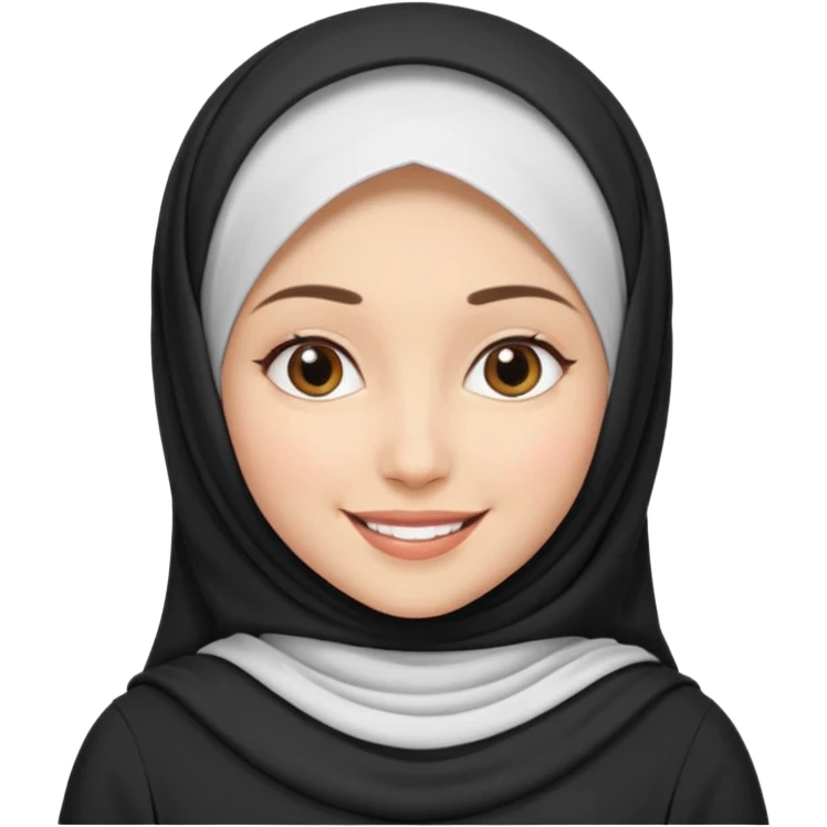 Hijab white dress emoji