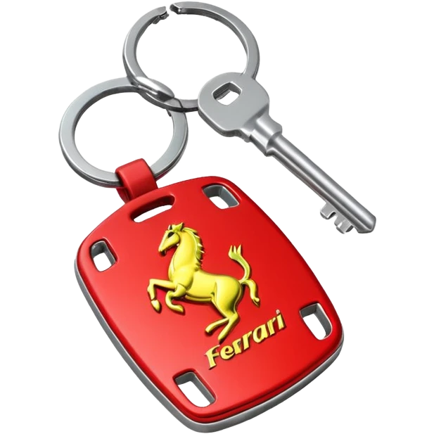 red Ferrari key with a yellow background emoji