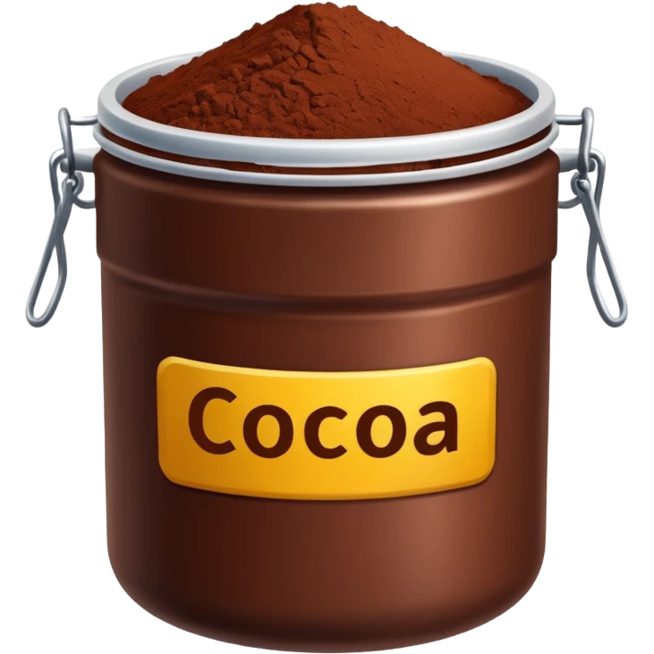 container of cocoa powder emoji