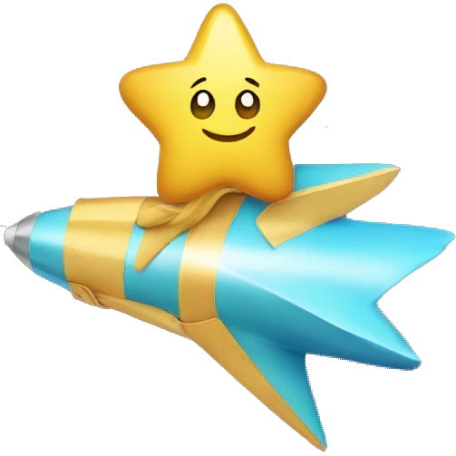smiling shooting star emoji