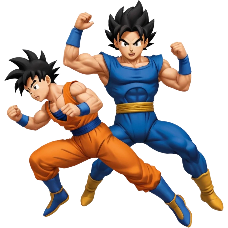 Goku flying fast Crashes Vegeta  emoji