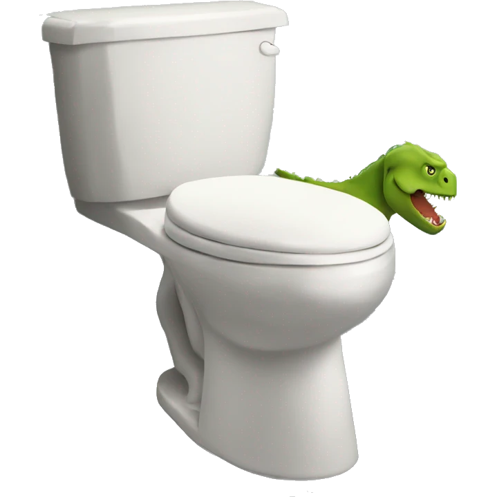 Dinosaur on the toilet emoji