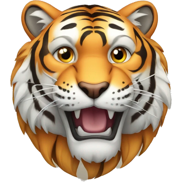 Tiger with lion emoji