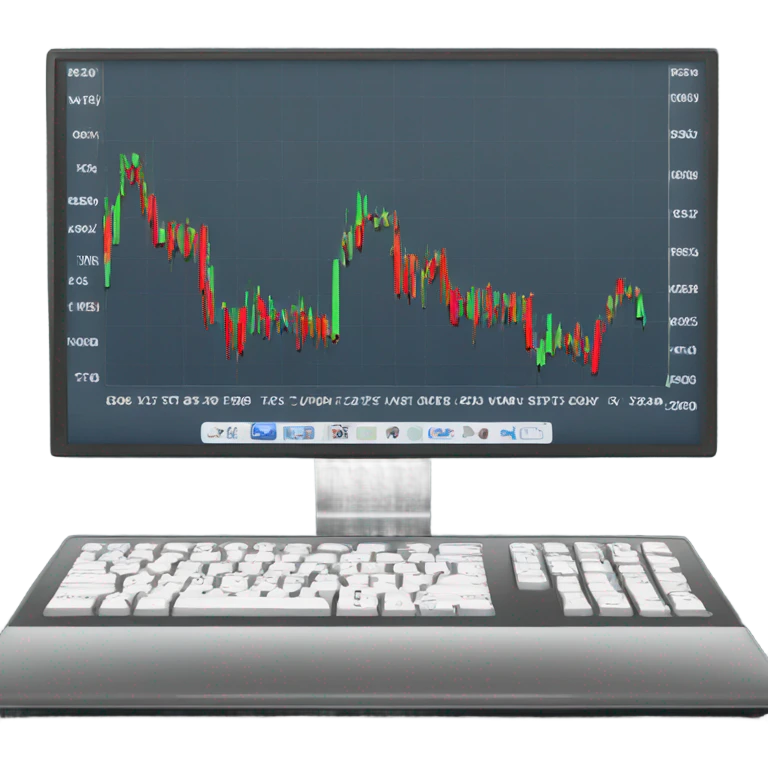 trading chart on a computer emoji