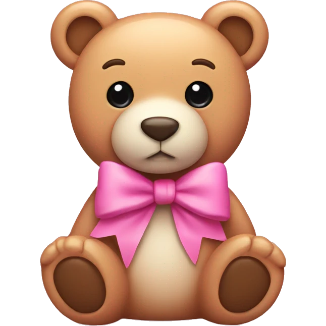pink bear with bow emoji