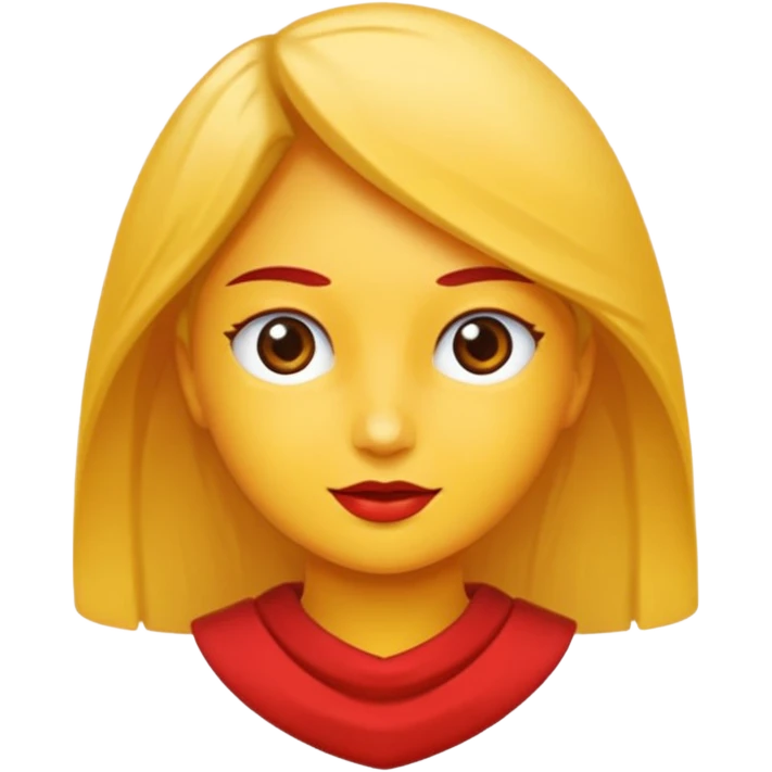 kadın kırmızı küpeli sarışın emoji