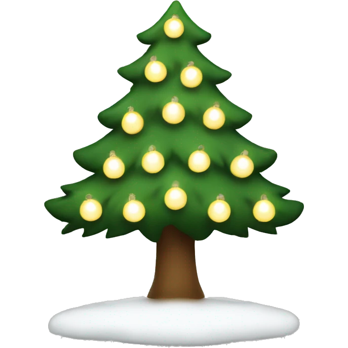  christmas tree with white lights emoji