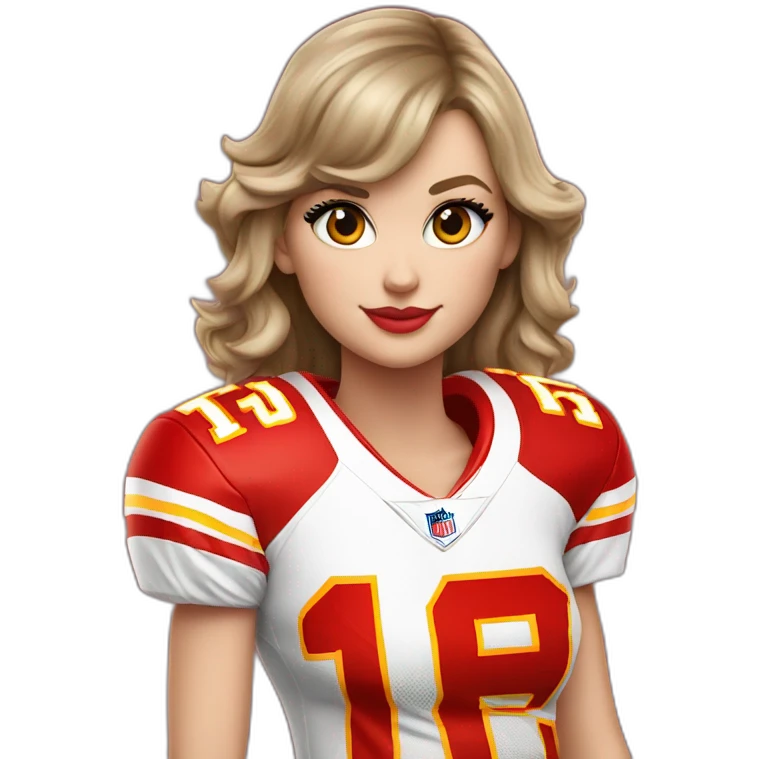 taylor-swift-in-nfl-chiefs-jersey emoji