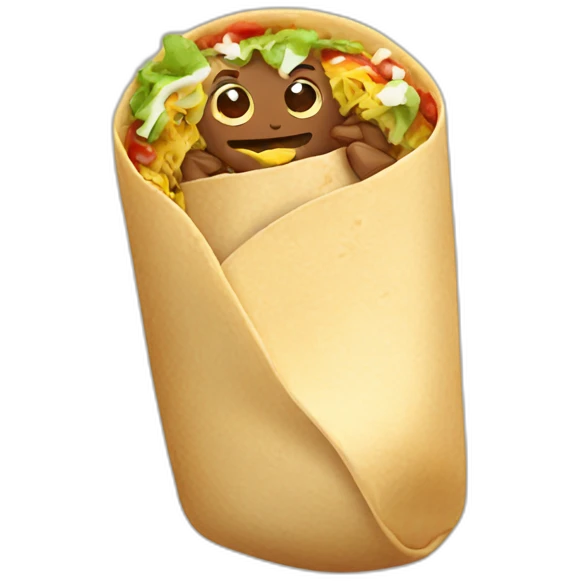 Eating burrito emoji