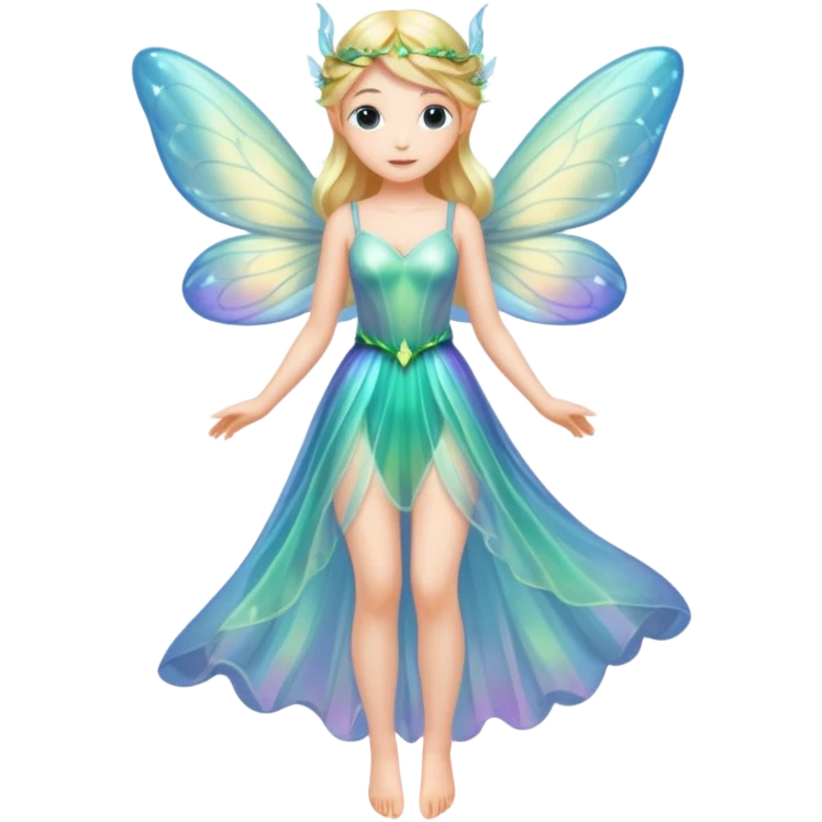 Iridescent fairy flying  emoji