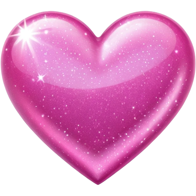 glitter pink heart emoji