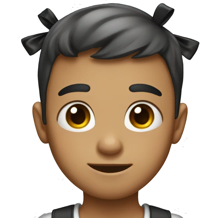 boy with two bows on head  emoji