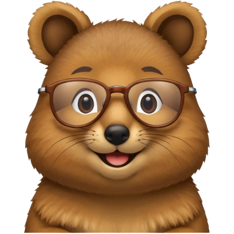 work with desktop quokka wearing glasses emoji