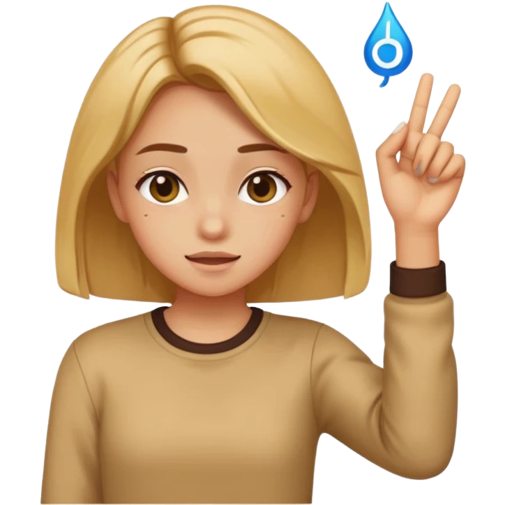 Girl dabbing emoji