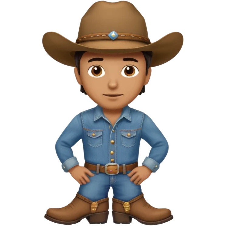 A realistic cowboy emoji