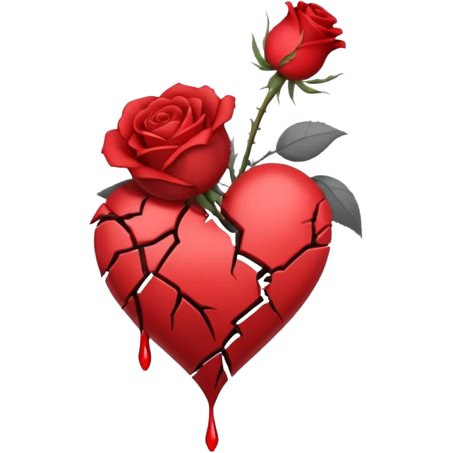 Put The Broken Heart Emoji And Wilted Rose Emoji Together emoji