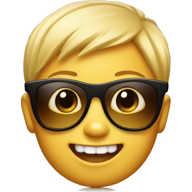 Baby wearing sunglasses with only two bottom teeth  emoji