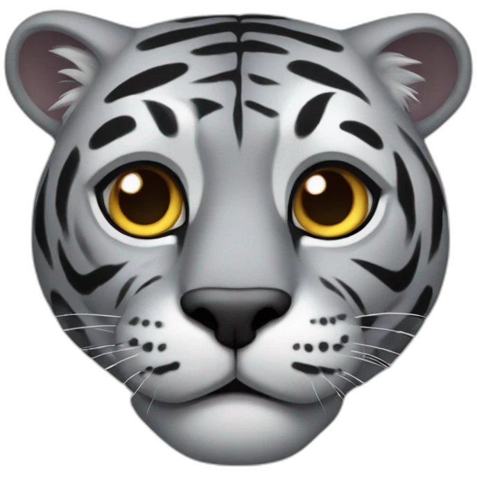 Chat tigre gris et noir emoji