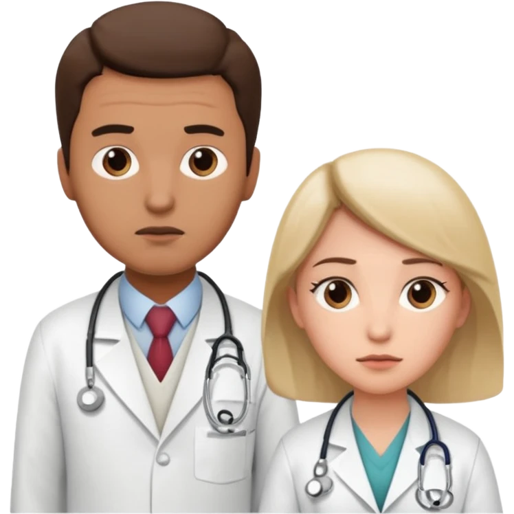 medico y paciente en una consulta emoji