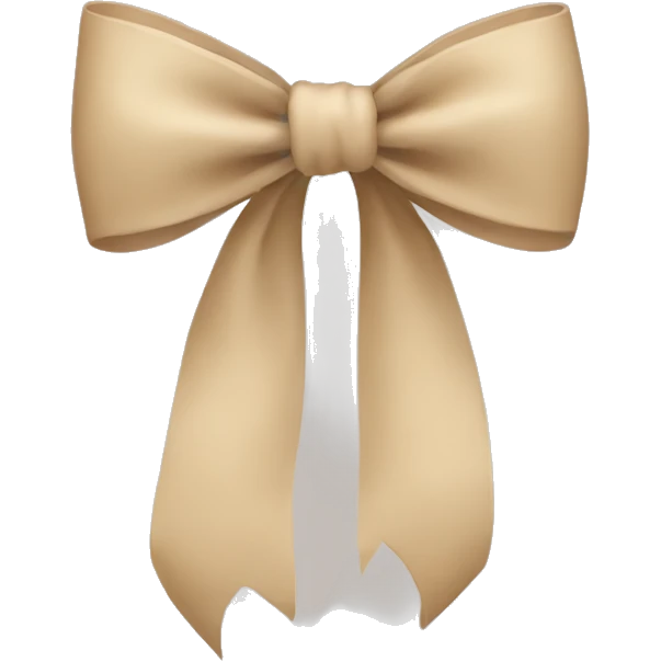 Beige bow emoji