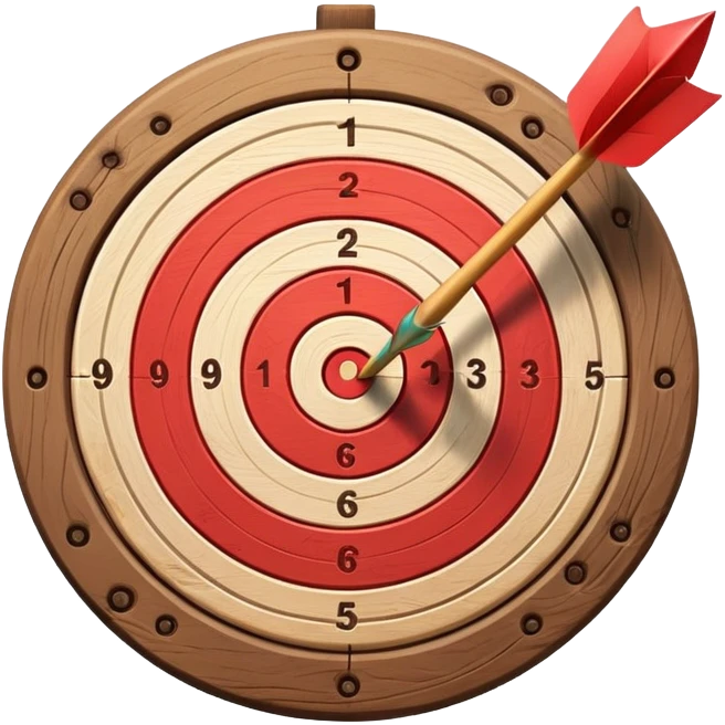 target with arrow hitting bullseye, achievement goal emoji