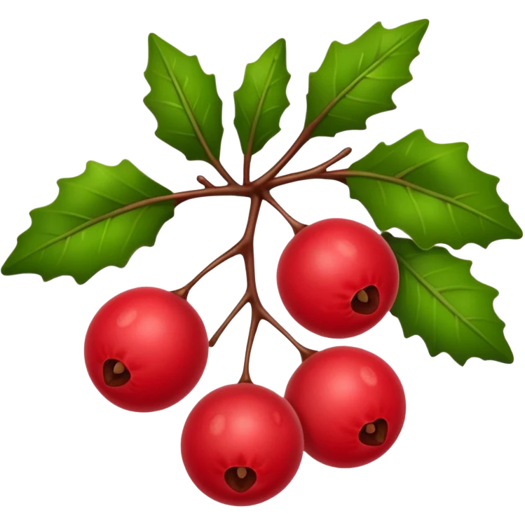 red christmas mistletoe emoji