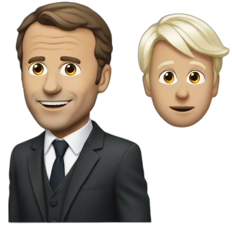 Emanuel Macron qui parle emoji