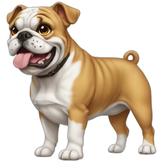 Dog Bulldog full-height emoji