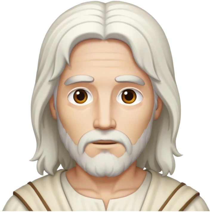 Jesus with white hair emoji