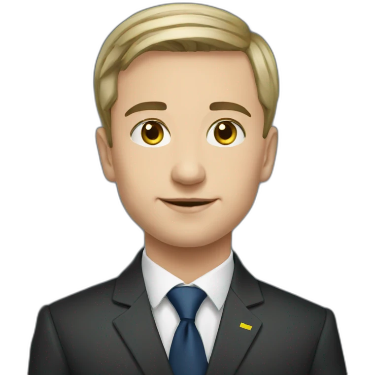 Young president of Ukraine  emoji