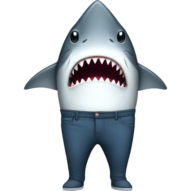 Shark with pants emoji