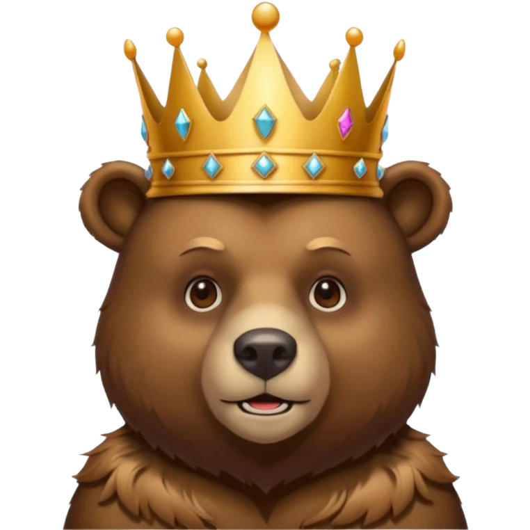 Bear wearing a crown emoji