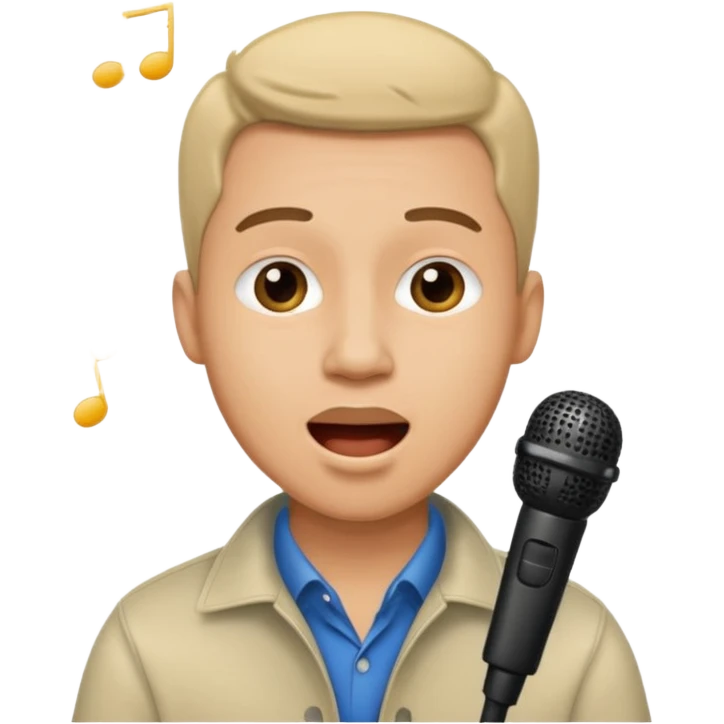 man singing emoji