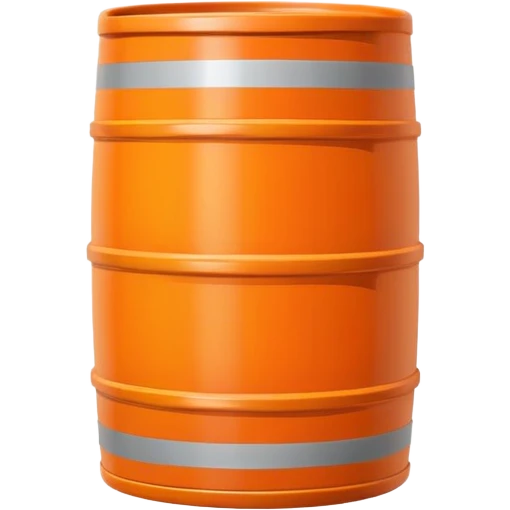 orange road construction barrel emoji