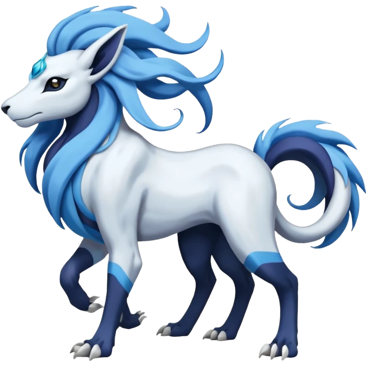 Suicune-Samurott-Absol-Fakémon-hybrid-creature (full body)  emoji